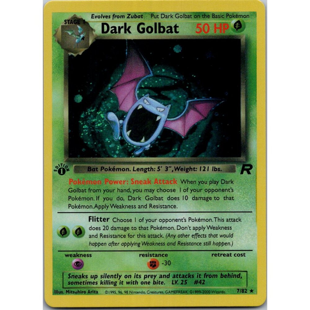 Dark Golbat Rocket 1st Edition "Reprinted"